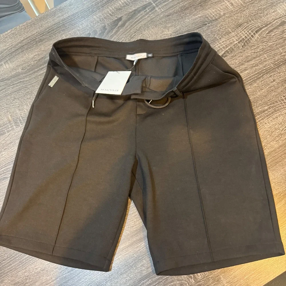 NWT Mauvais Mens Black Pintuck Luxe Drawstring‎ Shorts SZ W38 Streetwear